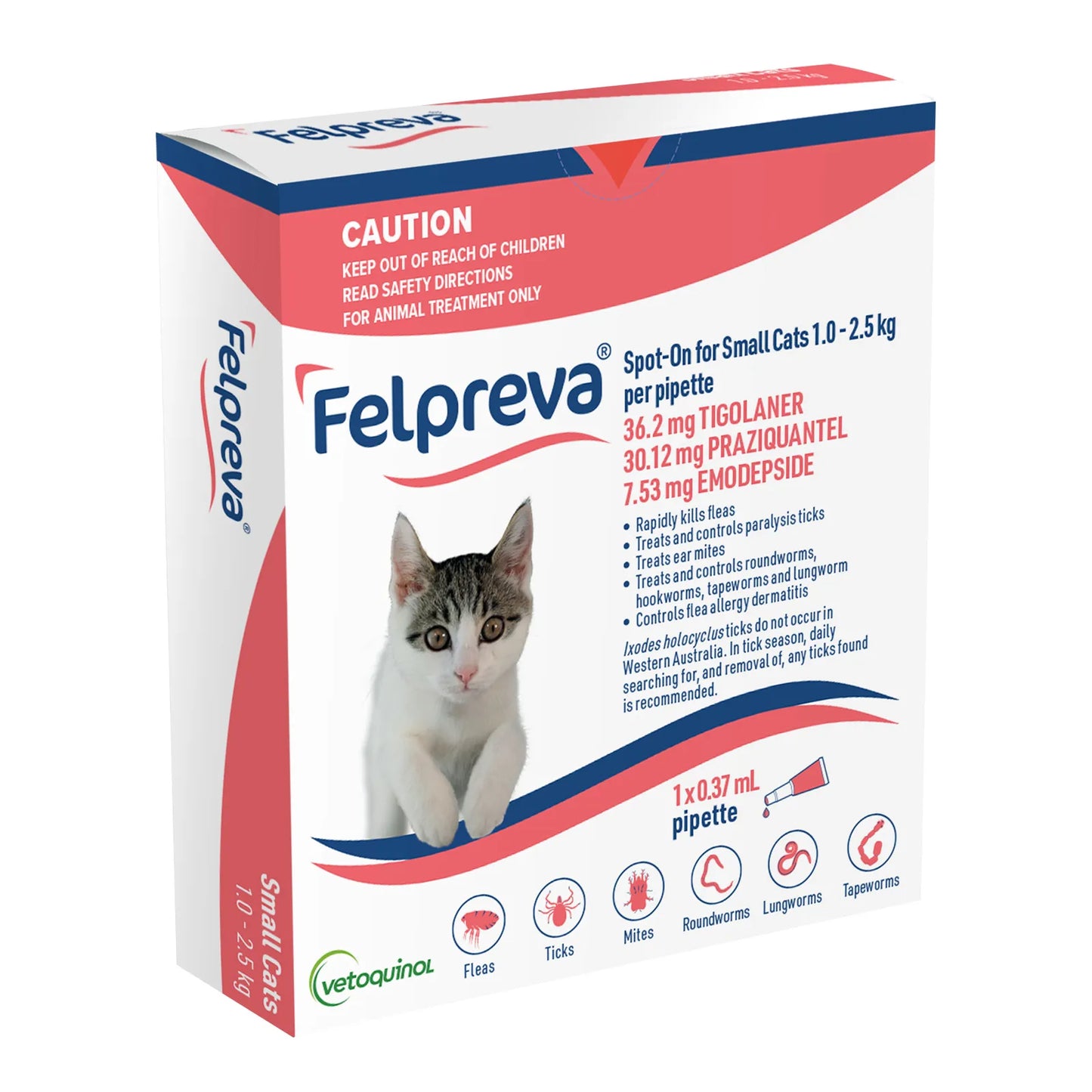 Felpreva Spot-On for Cats (Small 2.2–5.5 lbs) – Pink