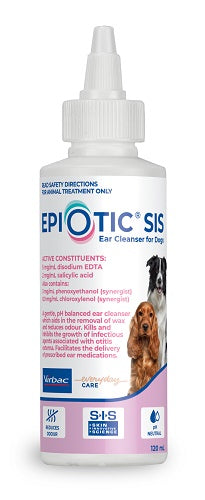EPIOTIC SIS Ear Cleaner for Dogs and Cats 120ml – gentle ear cleansing solution