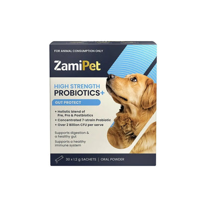 ZamiPet High Strength Probiotics Gut Protect – front of pack – front of pack