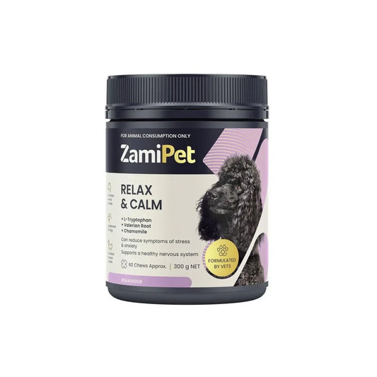 ZamiPet Relax & Calm Chews For Dogs 60pk – front of pack – front of pack