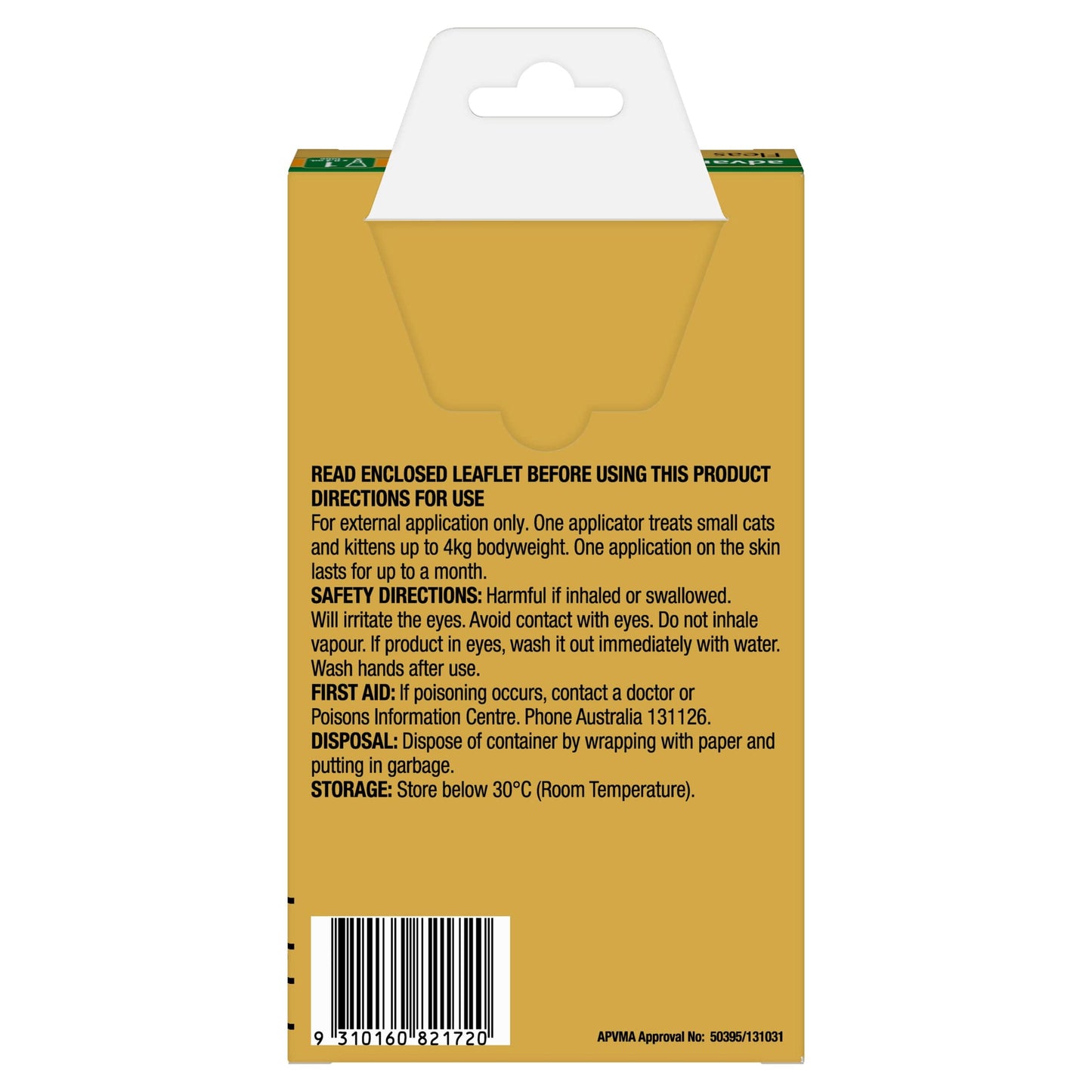 Advantage Cat Health Advantage™ Orange for Small Cats 0-4kg