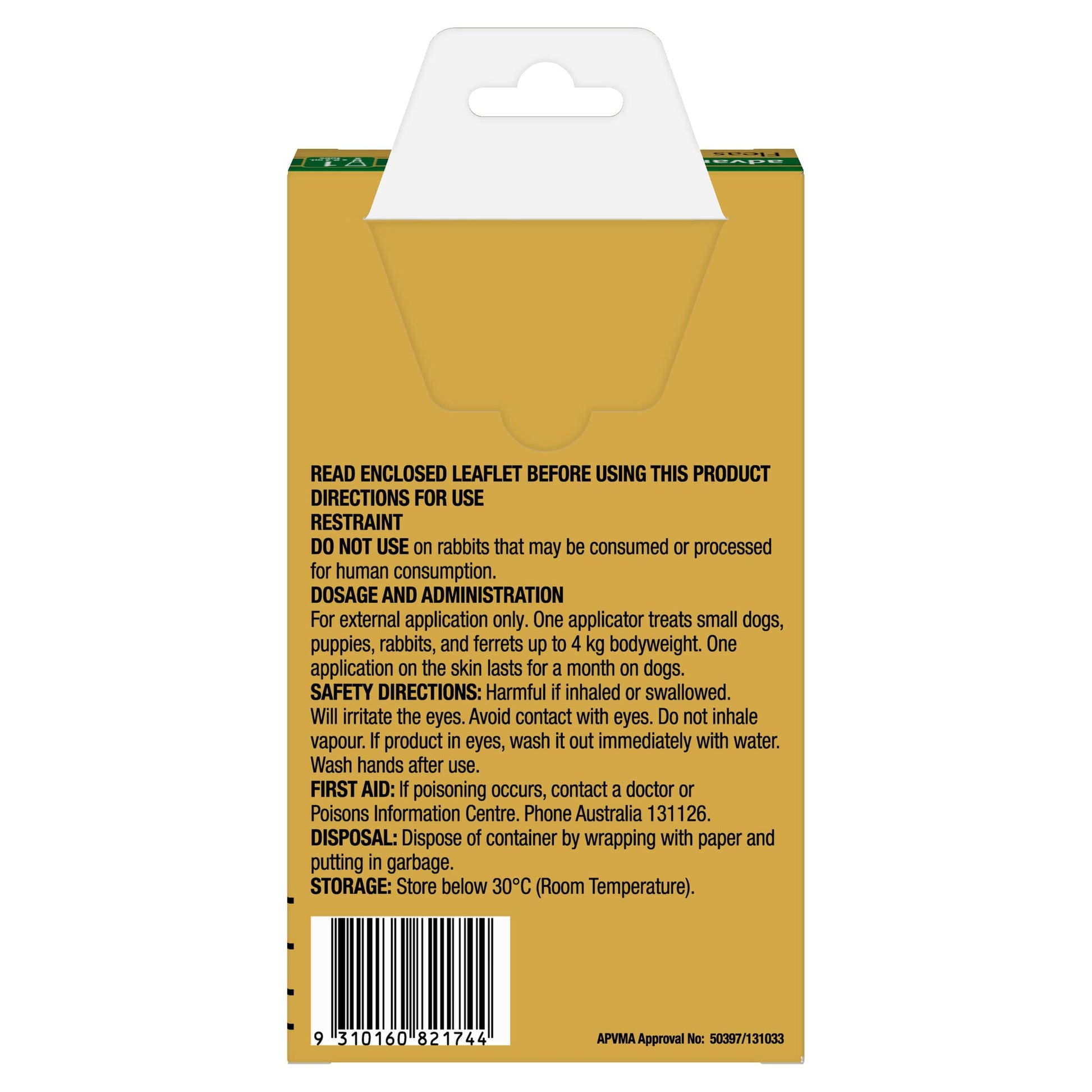 Advantage Dog Health Advantage™ Green for Small Dogs 0-4kg