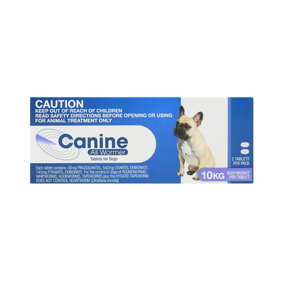 Canine Dewormer Tablets For Dogs 10kg