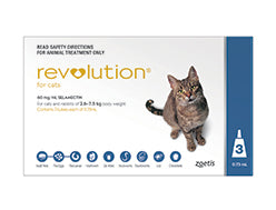 Revolution for Cats, 5.1-15 lbs, (Blue)