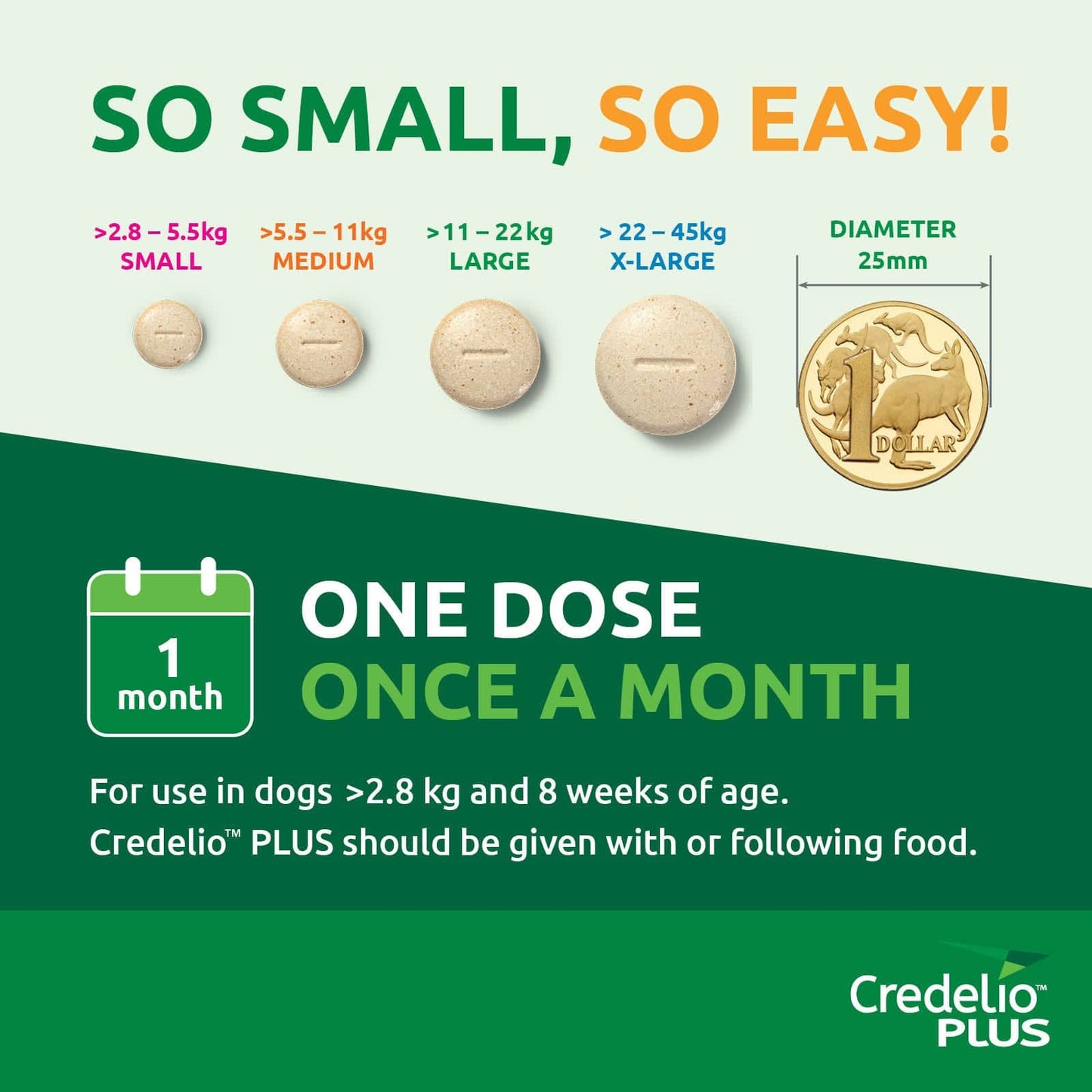 Credelio Dog Health Credelio™ PLUS Orange For Medium  Dogs 5.5-11 kg