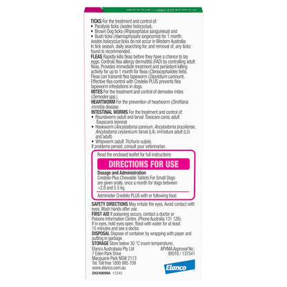Credelio Dog Health Credelio™ PLUS Pink For Small Dogs 2.8-5.5 kg