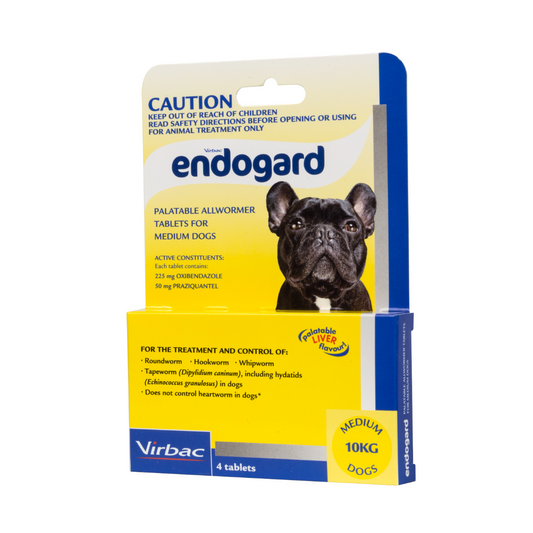 Endogard Allwormer For Medium Dogs 22lbs (10kg) Yellow