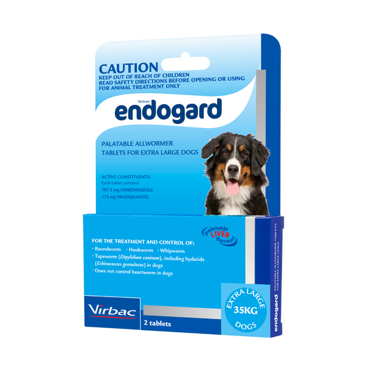 Endogard Allwormer For Extra Large Dogs 77lbs (35kg) Blue