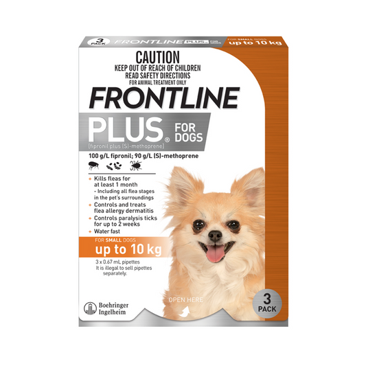 Frontline Plus for Small Dogs 5–22 lbs – Orange