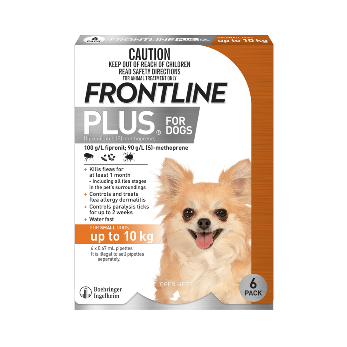 Frontline Plus for Small Dogs 5–22 lbs – Orange
