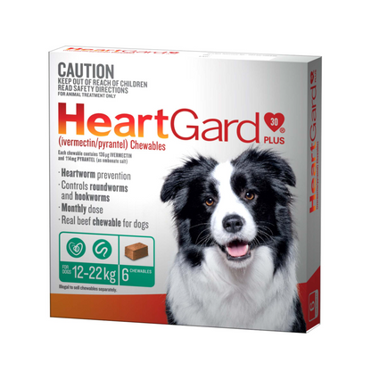 HeartGard Plus Chewables for Medium Dogs 26–50 lbs (12–22 kg) – Green