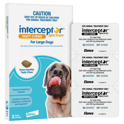 INTERCEPTOR Dog Health Interceptor™ Spectrum Blue Tasty Chews for Large Dogs 22 - 45kg