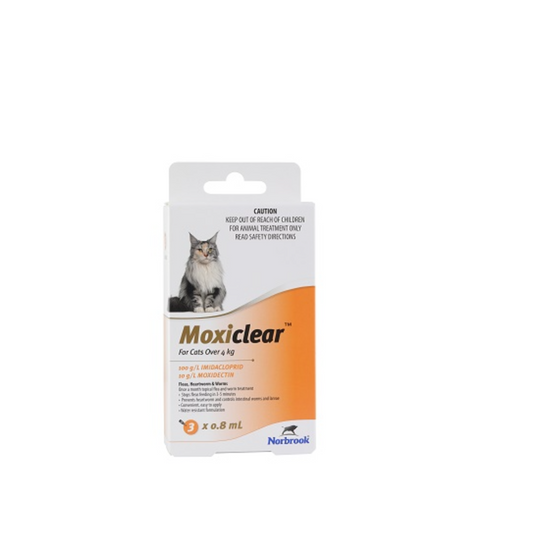 Moxiclear Spot On For Cats Over 8.8 lbs Orange
