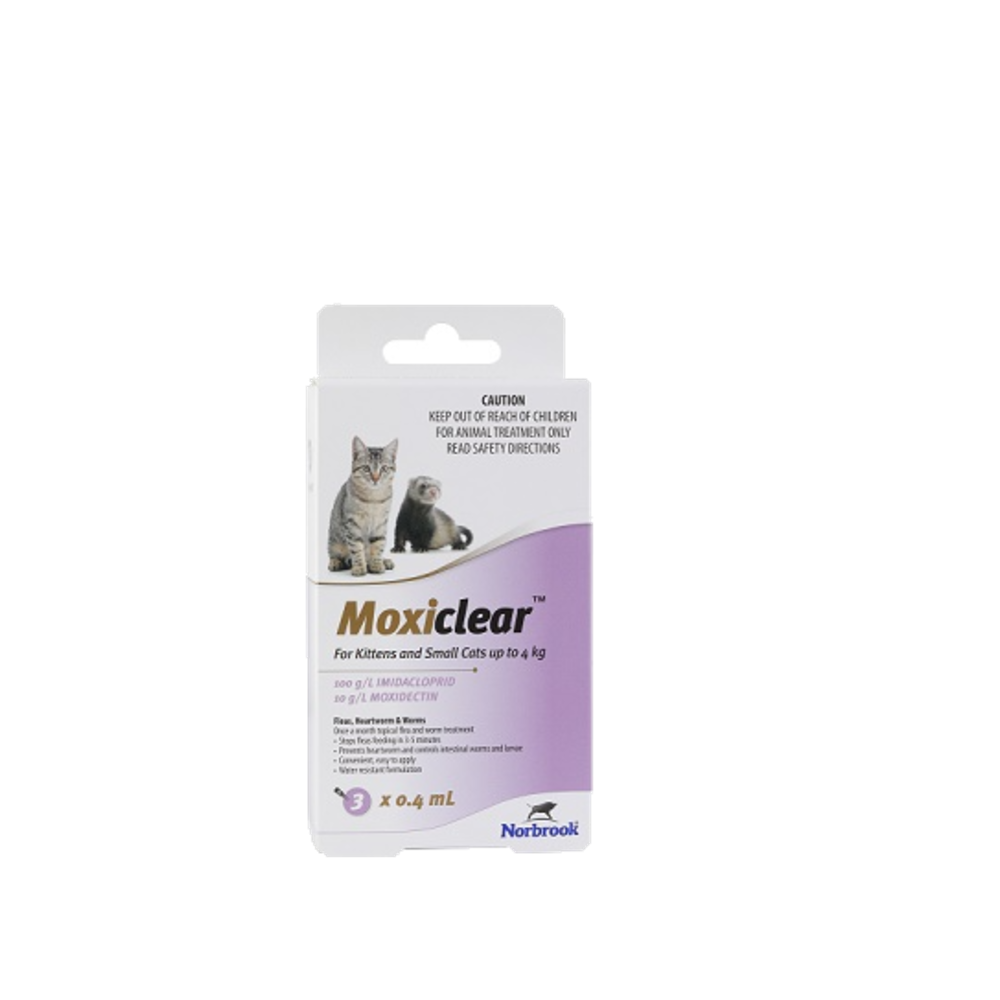 Moxiclear Spot On For Kittens & Small Cats Less than 8.8 lbs Purple