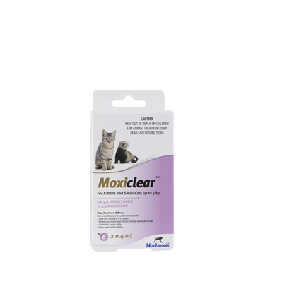 Moxiclear Spot On For Kittens & Small Cats Less than 8.8 lbs Purple