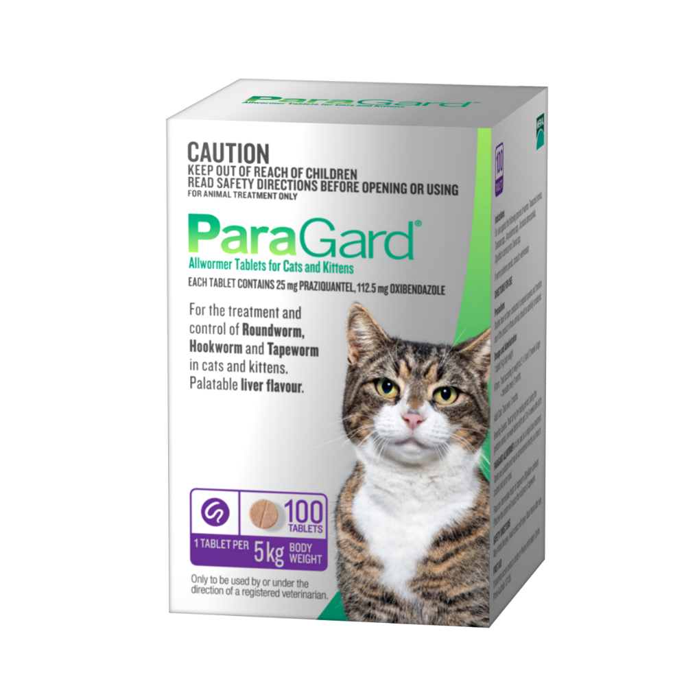 Paragard Allwormer Cats upto 11lbs Purple