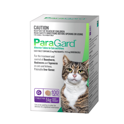 Paragard Allwormer Cats upto 11lbs Purple
