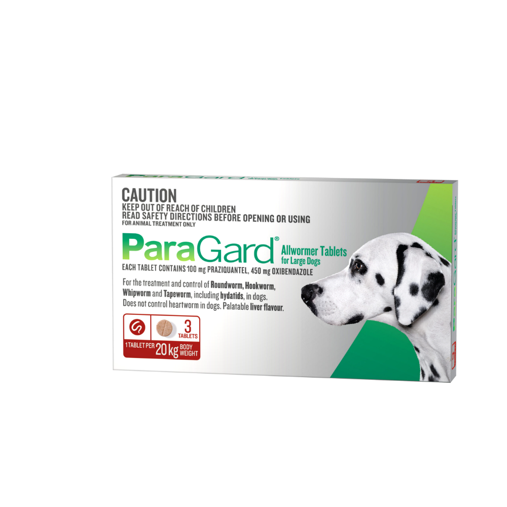 ParaGard Allwormer Dog Large Up to 44lbs Red